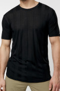 Купить Однотонная футболка черного цвета 221411Ch, фото 5