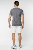 Купить Мужские футболки с принтом серого цвета 221414Sr, фото 5