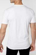 Купить Мужские футболки с принтом белого цвета 221418Bl, фото 4