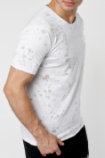 Купить Мужская футболка с надписью  белого цвета 221485Bl, фото 2