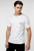 Купить Мужская футболка с надписью  белого цвета 221485Bl, фото 3