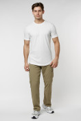 Купить Мужская футболка однотонная белого цвета 221487Bl, фото 4