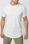 Купить Мужская футболка однотонная белого цвета 221487Bl, фото 2