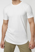 Купить Мужская футболка однотонная белого цвета 221487Bl, фото 3