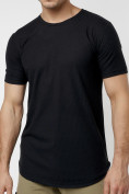 Купить Мужская футболка однотонная черного цвета 221487Ch, фото 5
