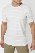 Купить Мужская футболка однотонная белого цвета 221488Bl, фото 2