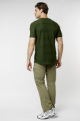 Купить Мужская футболка однотонная хаки цвета 221488Kh, фото 6