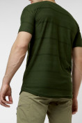 Купить Мужская футболка однотонная хаки цвета 221488Kh, фото 3