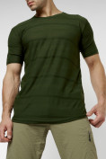 Купить Мужская футболка однотонная хаки цвета 221488Kh, фото 7
