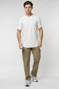 Купить Мужская футболка однотонная белого цвета 221491Bl, фото 4