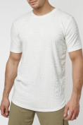 Купить Мужская футболка однотонная белого цвета 221491Bl, фото 2