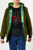 Купить Куртка двусторонняя для мальчика зеленого цвета 221Z, фото 4