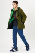 Купить Куртка двусторонняя для мальчика зеленого цвета 221Z, фото 5