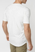 Купить Мужская футболка с надписью белого цвета 222006Bl, фото 7