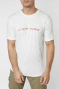 Купить Мужская футболка с надписью белого цвета 222006Bl, фото 2