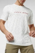 Купить Мужская футболка с надписью белого цвета 222006Bl