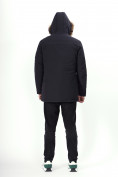 Купить Парка мужская зимняя с мехом черного цвета 22205Ch, фото 15