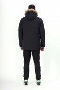 Купить Парка мужская зимняя с мехом черного цвета 22205Ch, фото 6