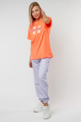 Купить Джоггеры с футболкой персикового цвета 222065P, фото 2