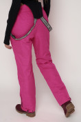 Купить Полукомбинезон брюки горнолыжные женские малинового цвета 2221M, фото 11
