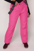 Купить Полукомбинезон брюки горнолыжные женские розового цвета 2221R, фото 10