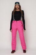Купить Полукомбинезон брюки горнолыжные женские розового цвета 2221R, фото 5
