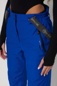 Купить Полукомбинезон брюки горнолыжные женские синего цвета 2221S, фото 11