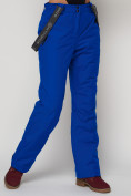Купить Полукомбинезон брюки горнолыжные женские синего цвета 2221S, фото 15