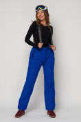 Купить Полукомбинезон брюки горнолыжные женские синего цвета 2221S, фото 7