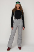 Купить Полукомбинезон брюки горнолыжные женские серого цвета 2221Sr, фото 5