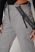 Купить Полукомбинезон брюки горнолыжные женские серого цвета 2221Sr, фото 12