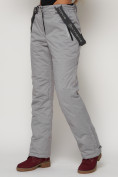 Купить Полукомбинезон брюки горнолыжные женские серого цвета 2221Sr, фото 15