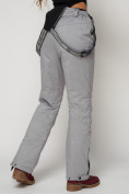 Купить Полукомбинезон брюки горнолыжные женские серого цвета 2221Sr, фото 17