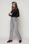 Купить Полукомбинезон брюки горнолыжные женские серого цвета 2221Sr, фото 6