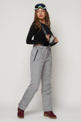 Купить Полукомбинезон брюки горнолыжные женские серого цвета 2221Sr, фото 7