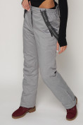 Купить Полукомбинезон брюки горнолыжные женские серого цвета 2221Sr, фото 9