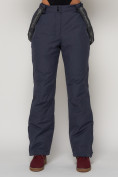 Купить Полукомбинезон брюки горнолыжные женские темно-серого цвета 2221TC, фото 12