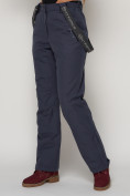 Купить Полукомбинезон брюки горнолыжные женские темно-серого цвета 2221TC, фото 13