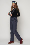 Купить Полукомбинезон брюки горнолыжные женские темно-серого цвета 2221TC, фото 2