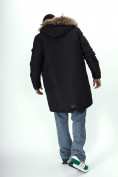Купить Парка мужская зимняя с мехом черного цвета 2223Ch, фото 24