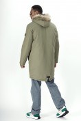 Купить Парка мужская зимняя с мехом цвета хаки 2223Kh, фото 9
