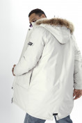 Купить Парка мужская зимняя с мехом светло-серого цвета 2223SS, фото 24