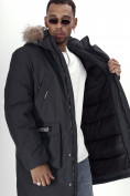 Купить Парка мужская зимняя с мехом темно-серого цвета 2223TC, фото 13