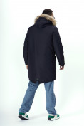 Купить Парка мужская зимняя с мехом темно-синего цвета 2223TS, фото 4