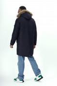 Купить Парка мужская зимняя с мехом темно-синего цвета 2223TS, фото 5