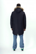 Купить Парка мужская зимняя с мехом темно-синего цвета 2223TS, фото 6