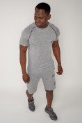 Купить Спортивный костюм летний мужской светло-серого цвета 2225SS, фото 10