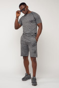 Купить Спортивный костюм летний мужской серого цвета 2225Sr, фото 4