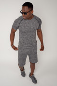 Купить Спортивный костюм летний мужской серого цвета 2225Sr, фото 9