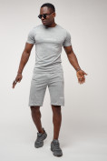 Купить Спортивный костюм летний мужской светло-серого цвета 22265SS, фото 6